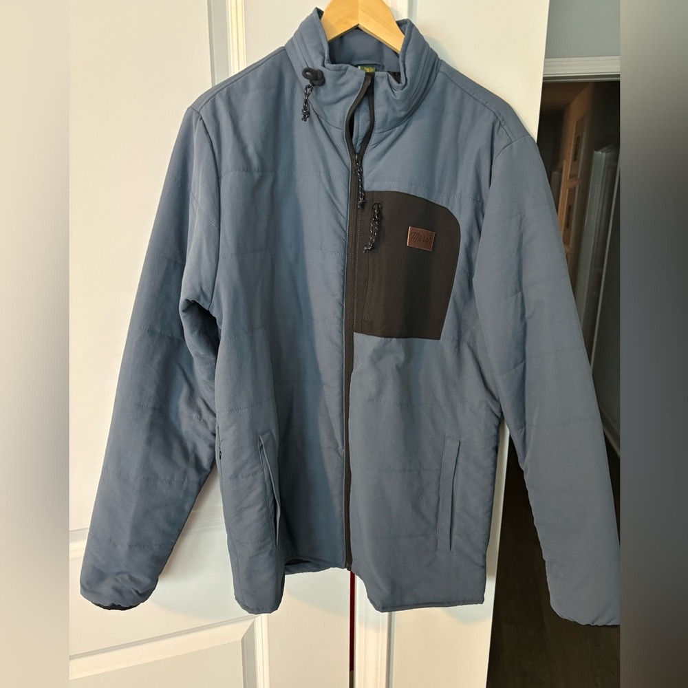 Marsh wear Rutledge Jacket size large blue black 5 pockets